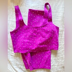 Nike pink glitter matching set